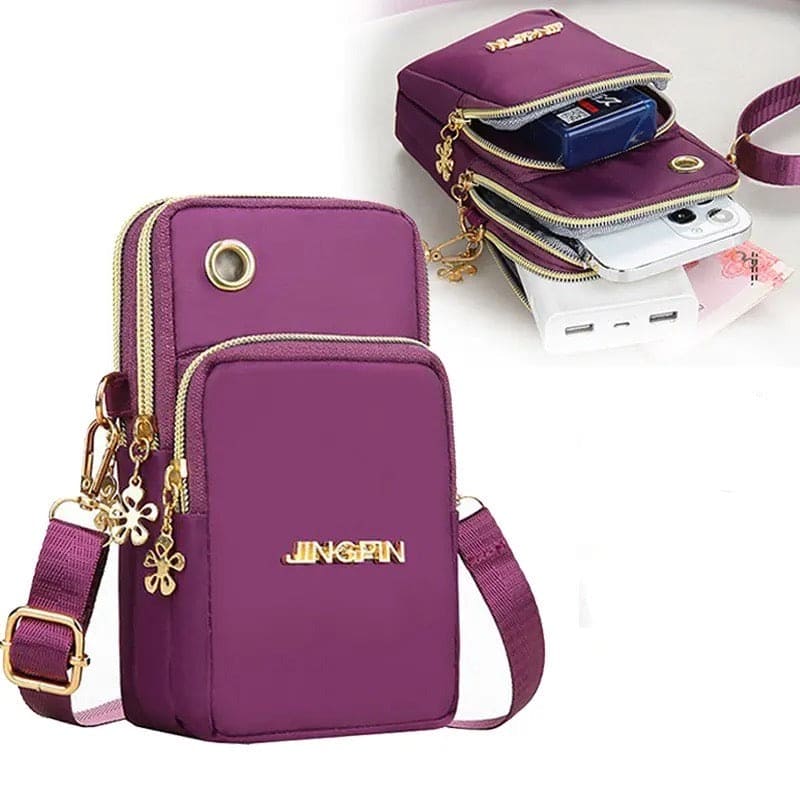 Mobile Wallet Bag, Women Fashion Women Cross Body Bag, 3 Layer Mobile Pouch With Headphone Plug, Casual Waterproof Nylon Crossbody Bag, Small Cell Phone Handbag, Purse Sports Pouch Bag, Universal Mobile Phone Bag Mobile Wallet Bag, Women Fashion Women Cross Body Bag, 3 Layer Mobile Pouch With Headphone Plug, Casual Waterproof Nylon Crossbody Bag, Small Cell Phone Handbag, Purse Sports Pouch Bag, Universal Mobile Phone Bag